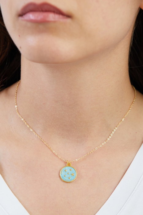 Heliophilia Silver Collar de Metal Dorado CHRM15020 con Recubrimiento de Laca